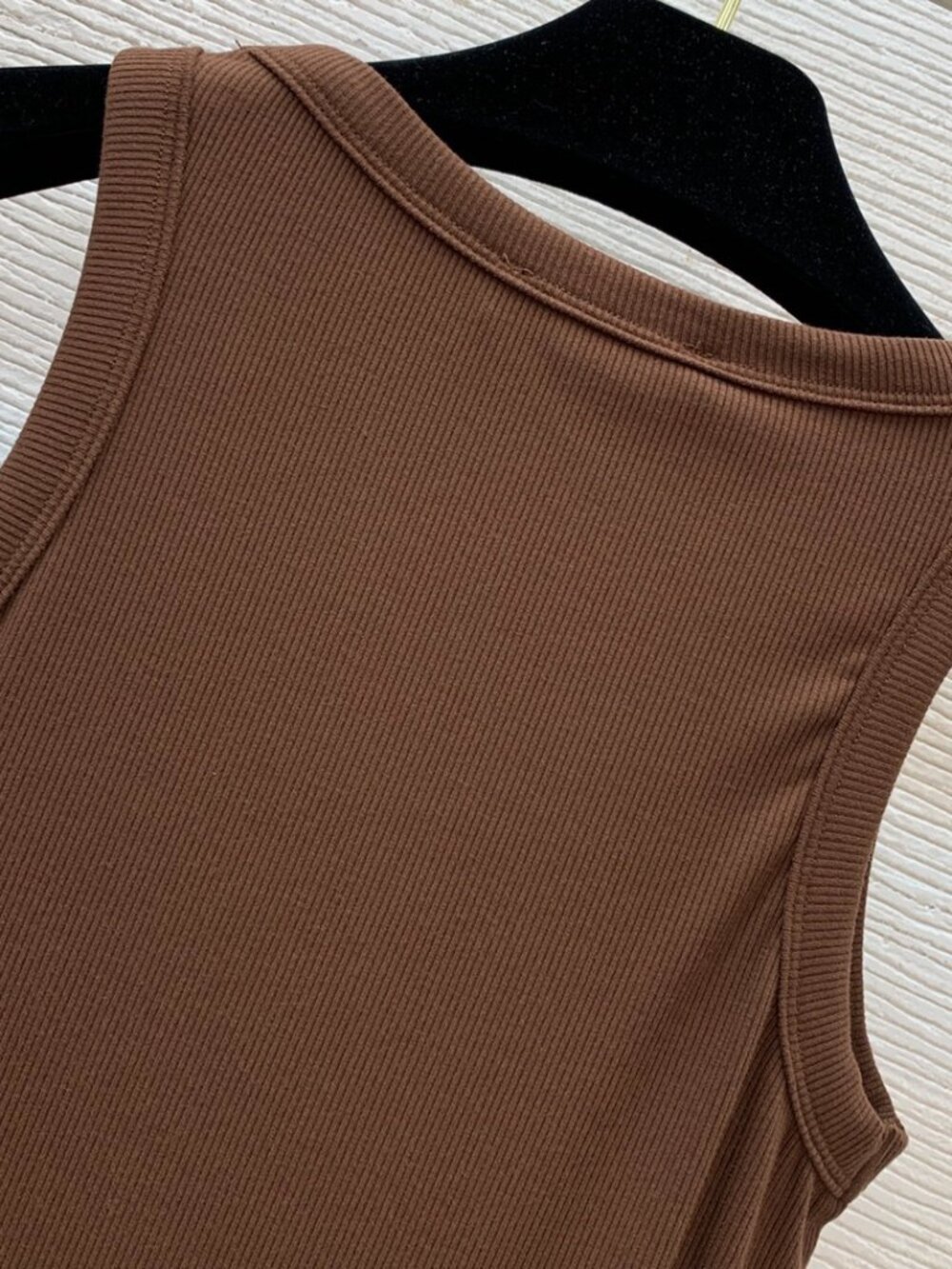Miu Miu BrownTank Top with Logo - Picture 7 of 8